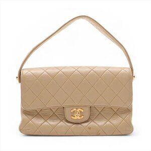 Chanel Quilted Lambskin Leather Double Face Shoulder Bag
